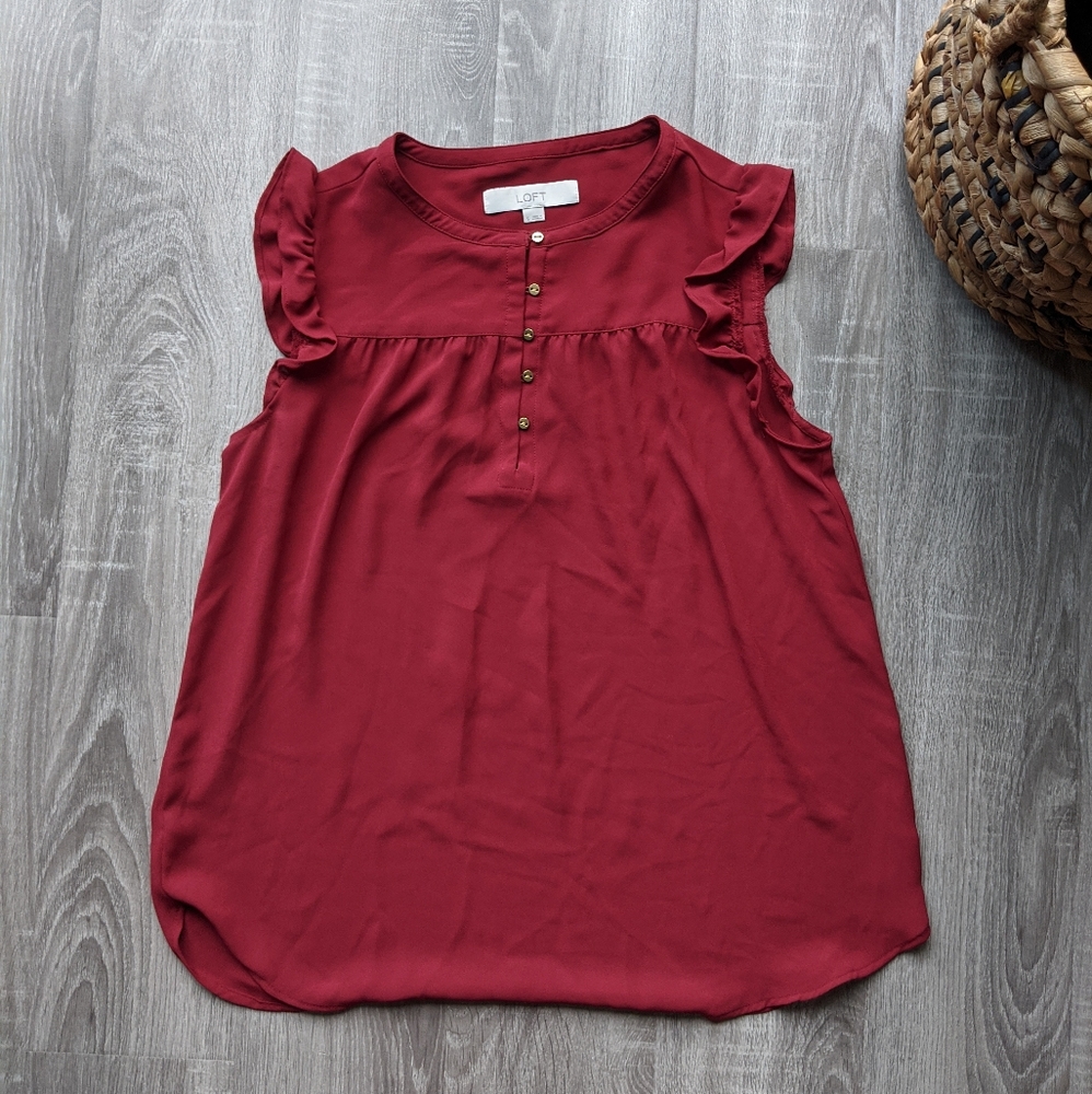 Cute Fall Blouse | LOFT | Size S